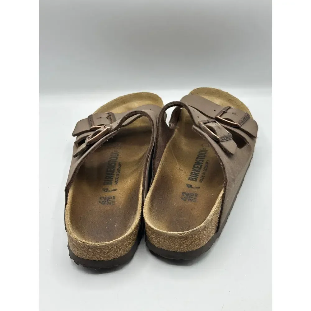 BIRKENSTOCK Birkibuc Arizona Sandals Mocha Brown Sz 42 W11 M9